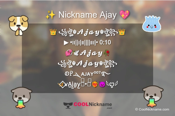 Stylish Nickname for Ajay