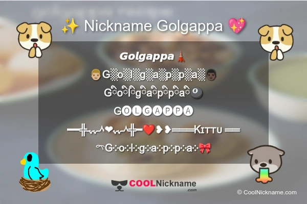 Stylish Nickname for Golgappa