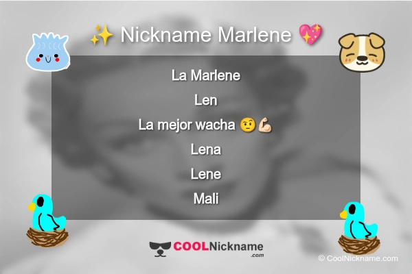 Stylish Nickname for Marlene