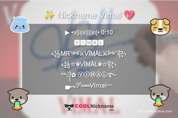 Stylish Nickname for Vimal