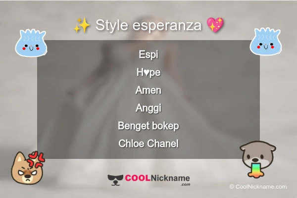 Stylish Nickname for esperanza