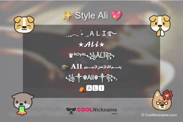 Stylish Nickname for Ali