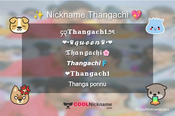 Stylish Nickname for Thangachi