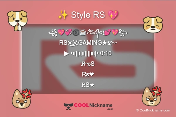 Stylish Nickname for RS