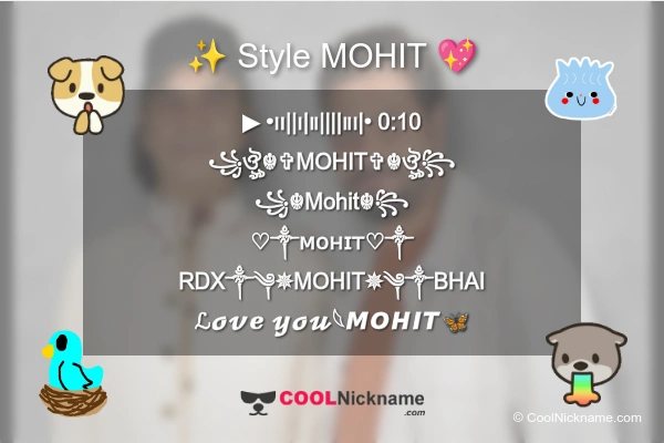 Stylish Nickname for MOHIT