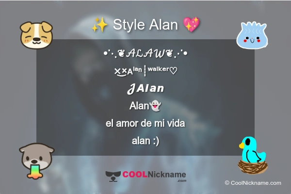 Stylish Nickname for Alan
