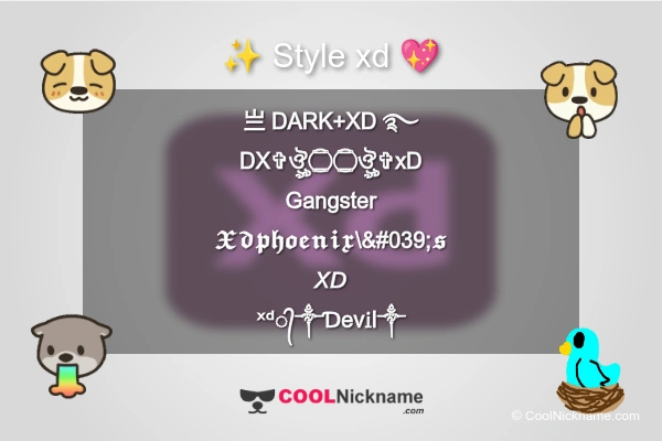 Stylish Nickname for xd