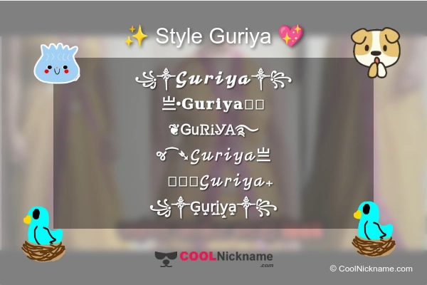 Stylish Nickname for Guriya