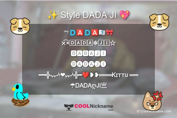 Stylish Nickname for DADA JI