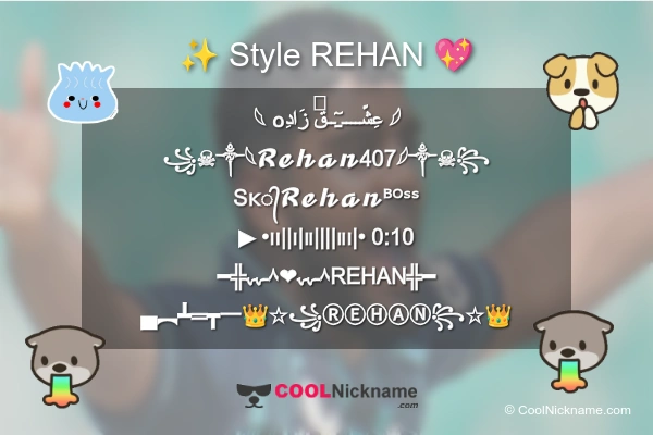 Stylish Nickname for REHAN
