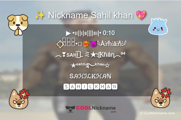 Stylish Nickname for Sahil khan