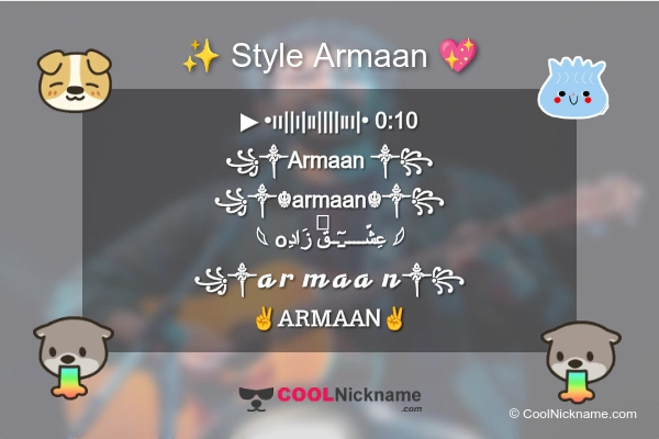 Stylish Nickname for Armaan