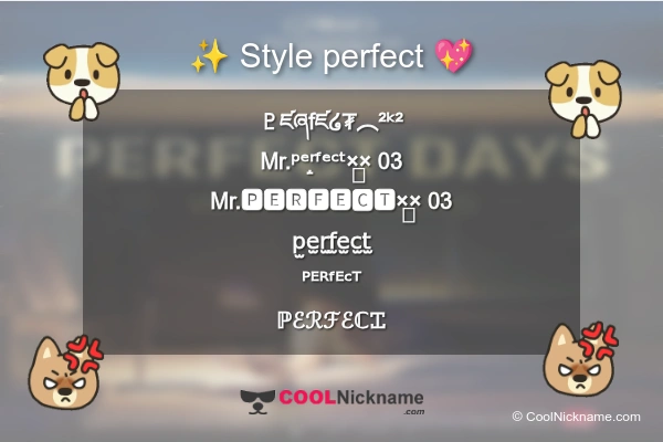 Stylish Nickname for perfect