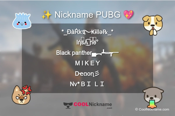 Stylish Nickname for PUBG