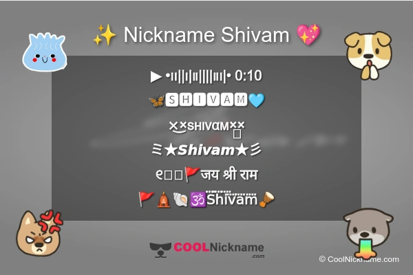 Stylish Nickname for Shivam
