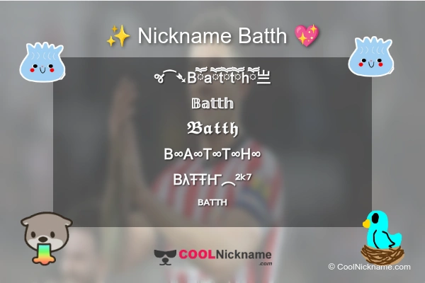 Stylish Nickname for Batth