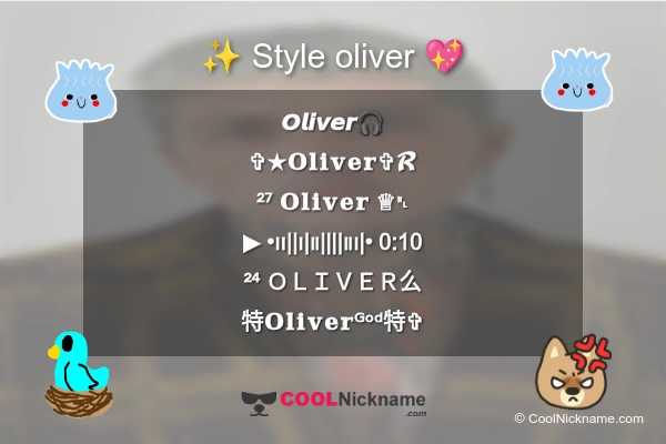 Stylish Nickname for oliver