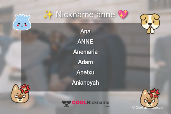 Stylish Nickname for anne