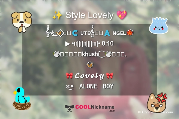 Stylish Nickname for Lovely