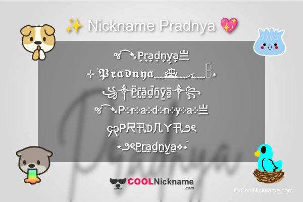 Stylish Nickname for Pradnya