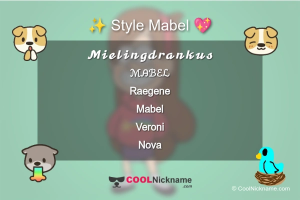 Stylish Nickname for Mabel