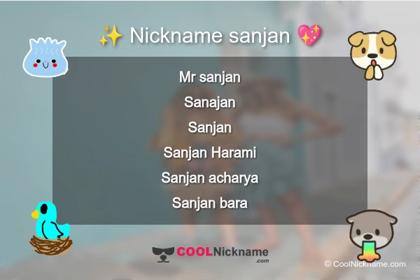 Stylish Nickname for sanjan