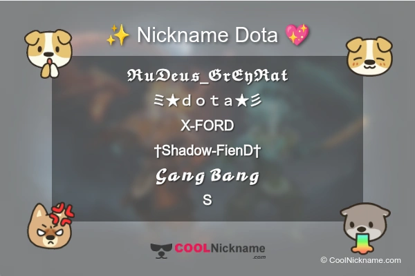 Stylish Nickname for Dota
