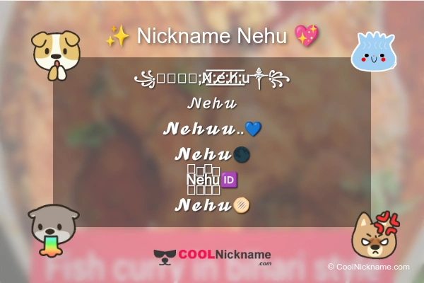 Stylish Nickname for Nehu