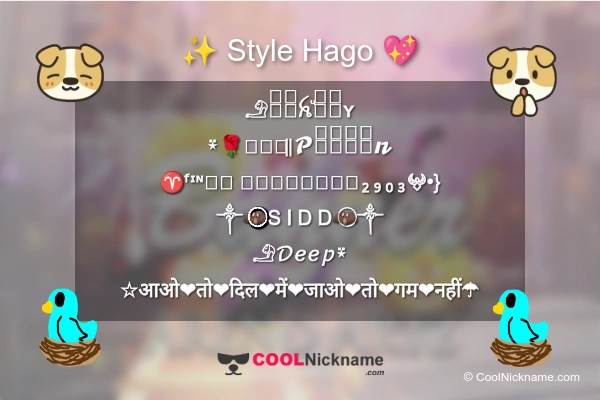 Stylish Nickname for Hago