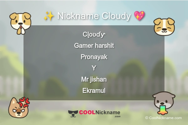 Stylish Nickname for Cloudy