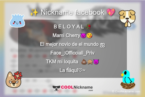Stylish Nickname for facebook