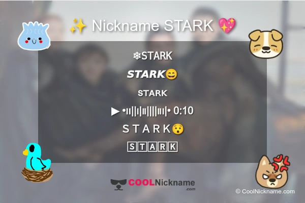 Stylish Nickname for STARK