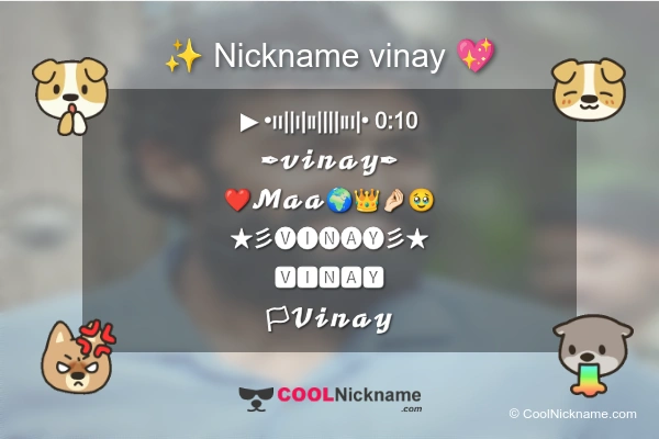 Stylish Nickname for vinay