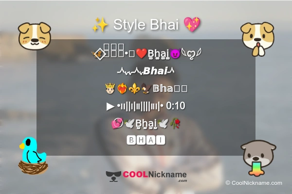 Stylish Nickname for Bhai