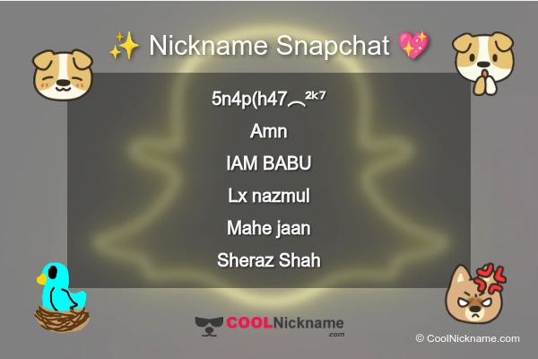 Stylish Nickname for Snapchat