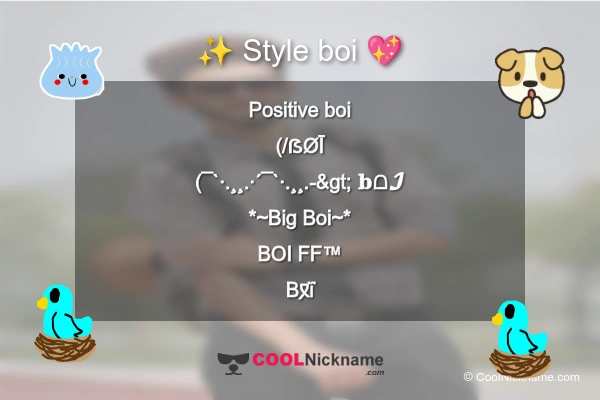 Stylish Nickname for boi