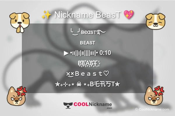 Stylish Nickname for BeasT